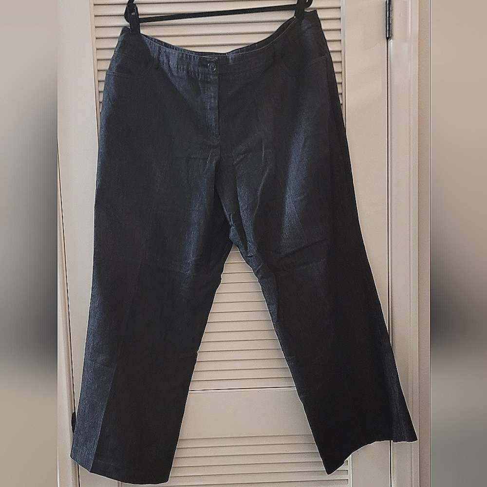 Dalia Collection - (Plus-Size) Charcoal Grey Pants Jeans With Pockets